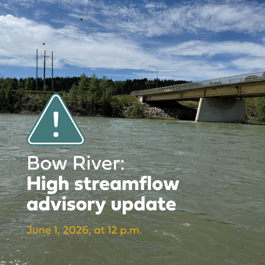 bow river high stream advisory update - June 1 at 12 pm