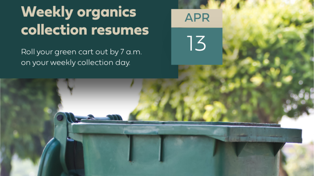 weekly organics pickup april 13 2026