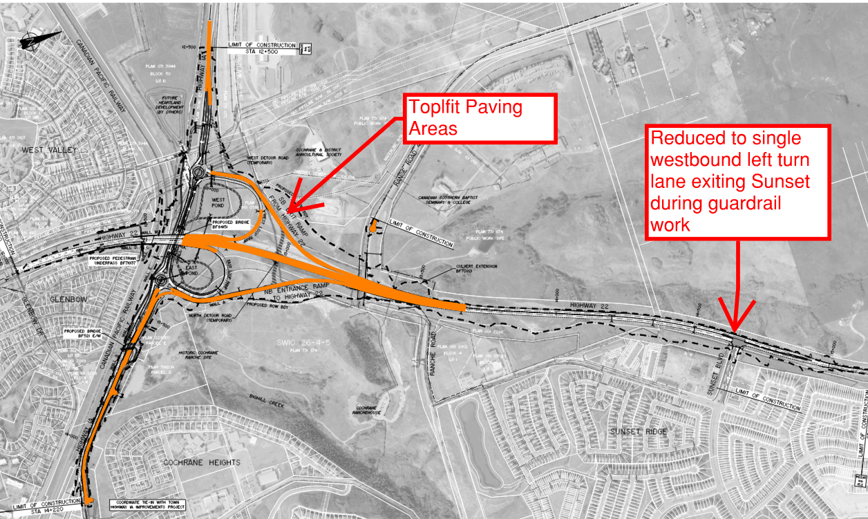 Interchange top lift paving