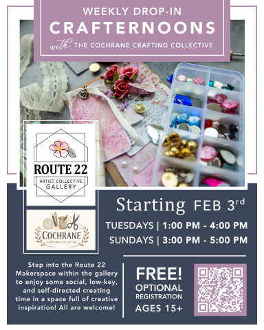 Weekly Drop-In Crafternoons at Route 22!